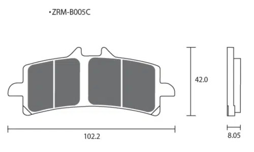 Pastillas de freno ZCOO B005 EX Race (Pinzas BREMBO)