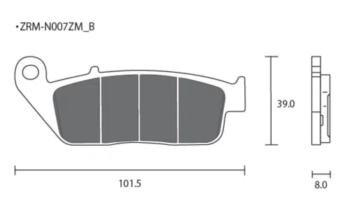 Pastillas de freno ZCOO N007 EX Race (Pinzas NISSIN)