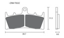 Pastillas de freno ZCOO T002 EX Race (Pinzas TOKICO)