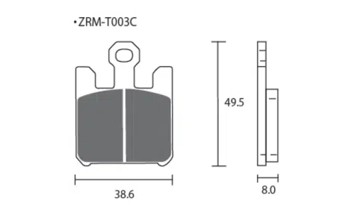 Pastillas de freno ZCOO T003 EX Race (Pinzas TOKICO)