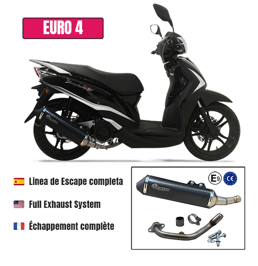 Échappement Racing pour Sym Symphony 125i EURO4 (&gt;2016)