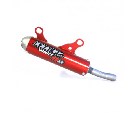 Silencioso para GAS GAS GG MC 125 2021- ON / HUSQVARNA TC 125 19-ON / KTM 125/150 SX 19-ON SHORTY (FS) (ROJO)