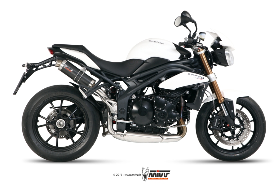 Mivv 2 Slip-On GP carbon Triumph Speed Triple 2011-15