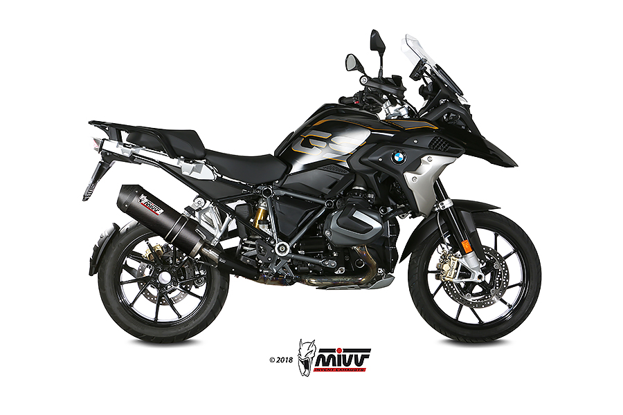 Mivv Slip-On Oval carbono con tapa carbono BMW R 1250 GS / Adventure 2019-23