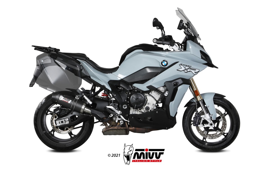 Mivv Slip-On Oval carbono con tapa carbono BMW S 1000 XR 2020-24