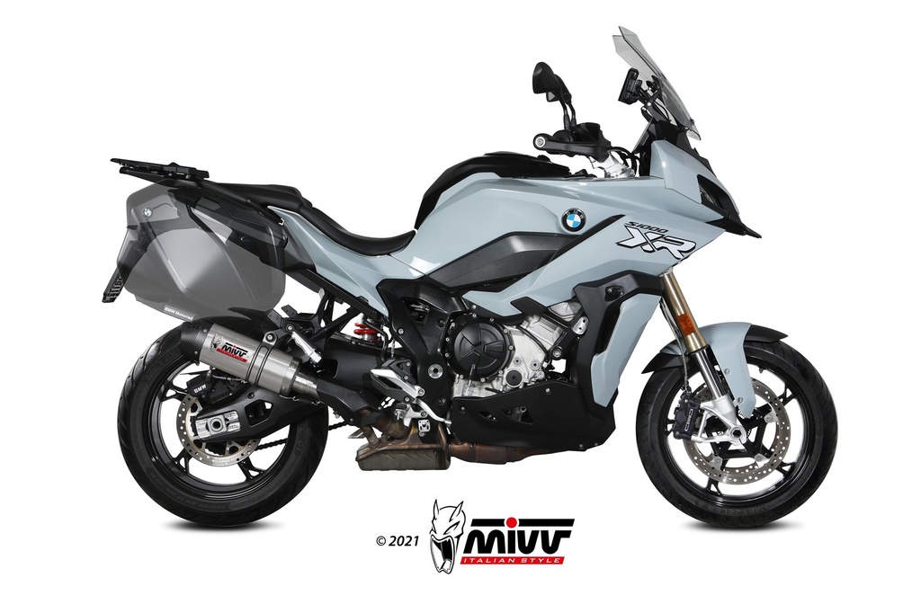 Mivv Slip-On Oval titan con tapa carbono BMW S 1000 XR 2020-24