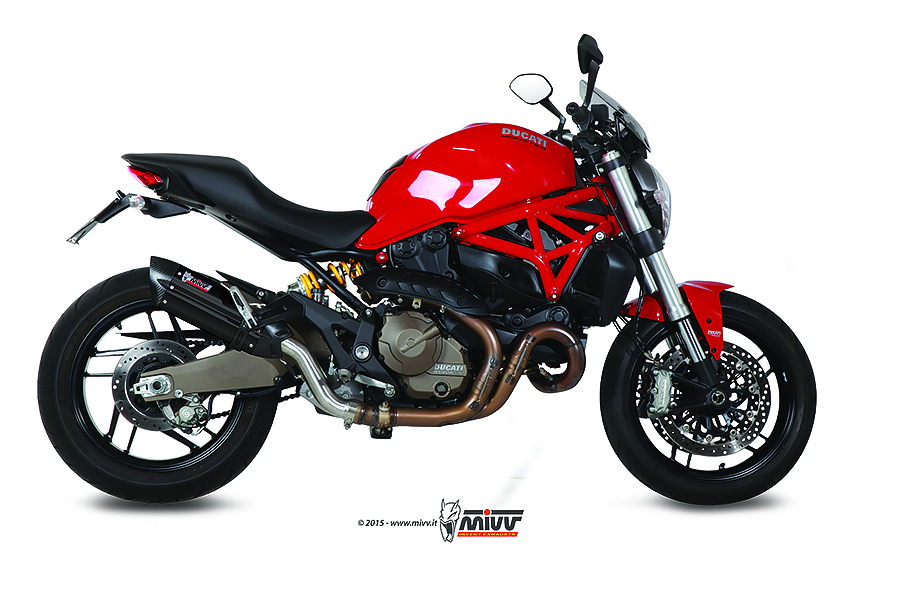 Mivv Slip-On Suono black con tapa carbono Ducati Monster 821 2014-17