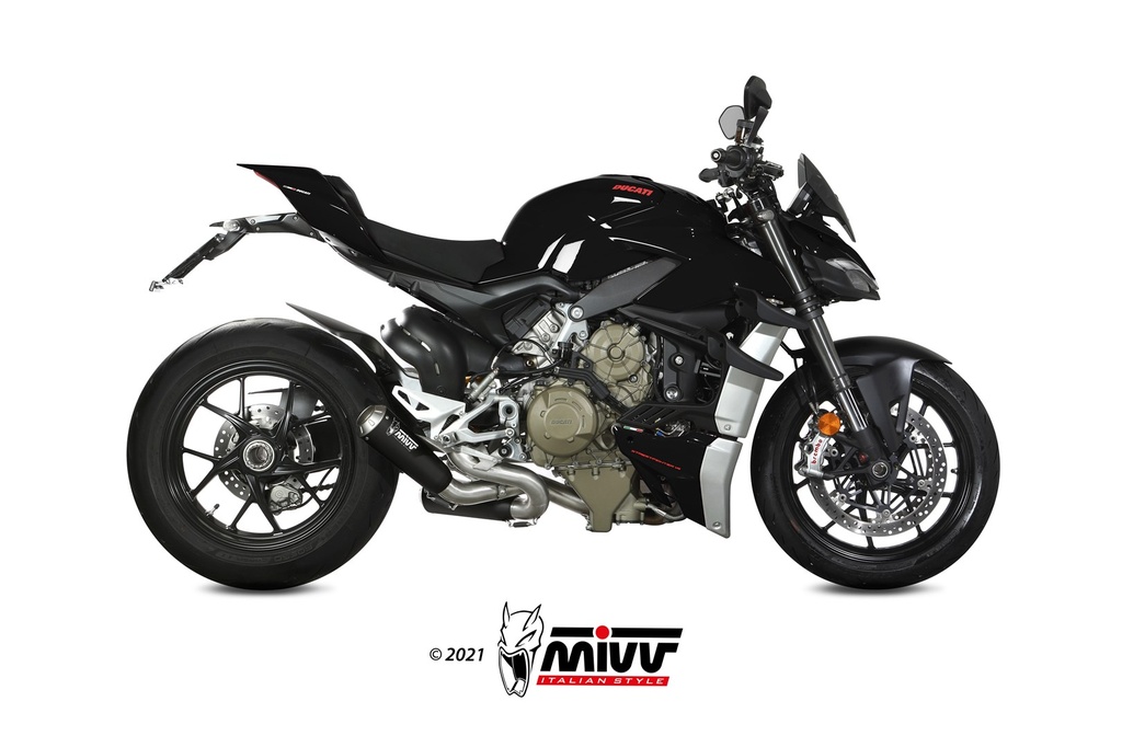 Mivv 2 Slip-On X-M1 black Ducati Streetfighter V4 2020-22