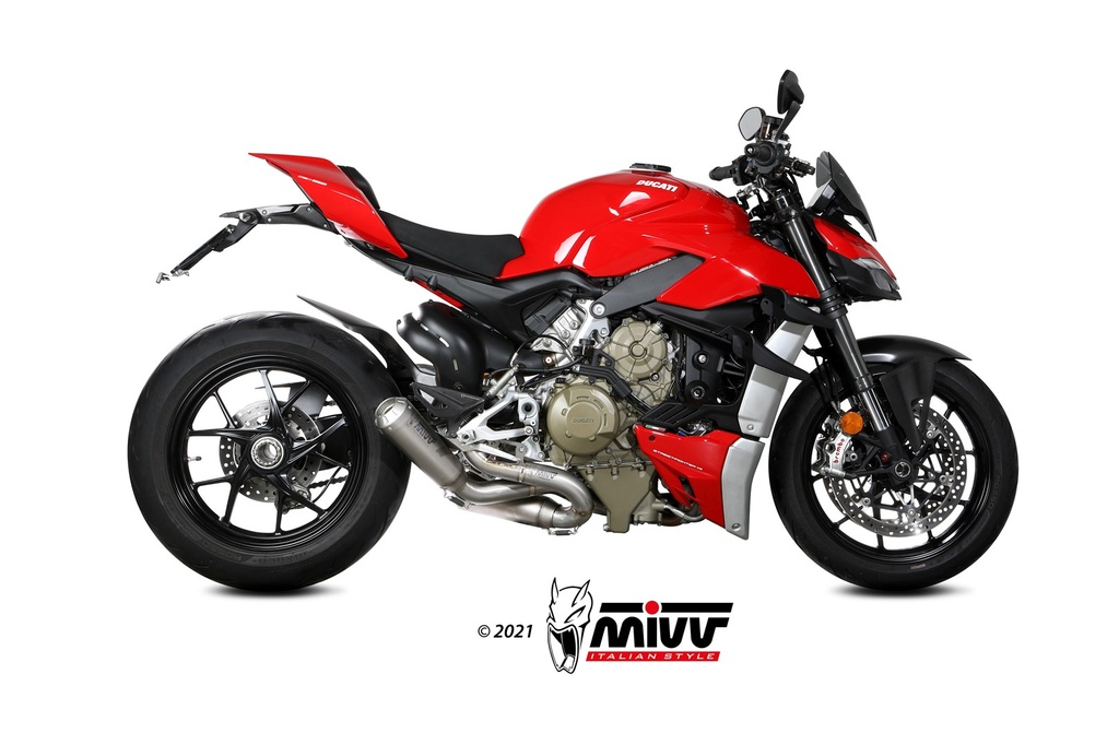 Mivv 2 Slip-On X-M1 titan Ducati Streetfighter V4 2020-22