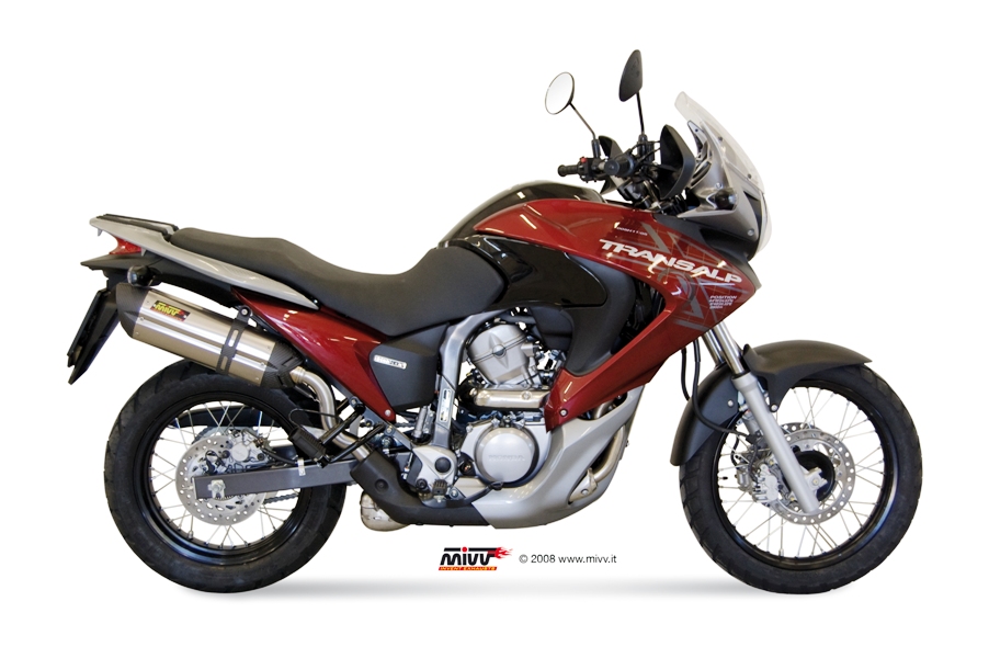 Mivv Slip-On Suono St. Steel con tapa carbono Honda XLV Transalp  700 2008-13