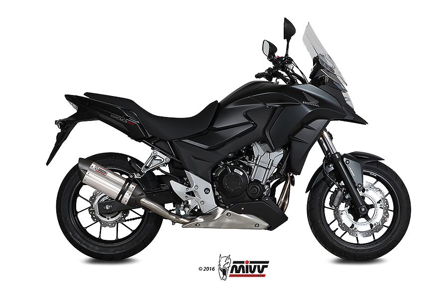 Mivv Slip-On Suono St. Steel con tapa carbono Honda CB 500 X 2016