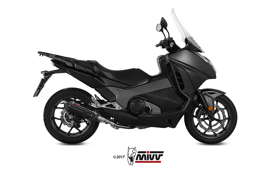 Mivv Slip-On Suono black con tapa carbono Honda Integra  750 2016-20 / NC 750 S / X 2016-22