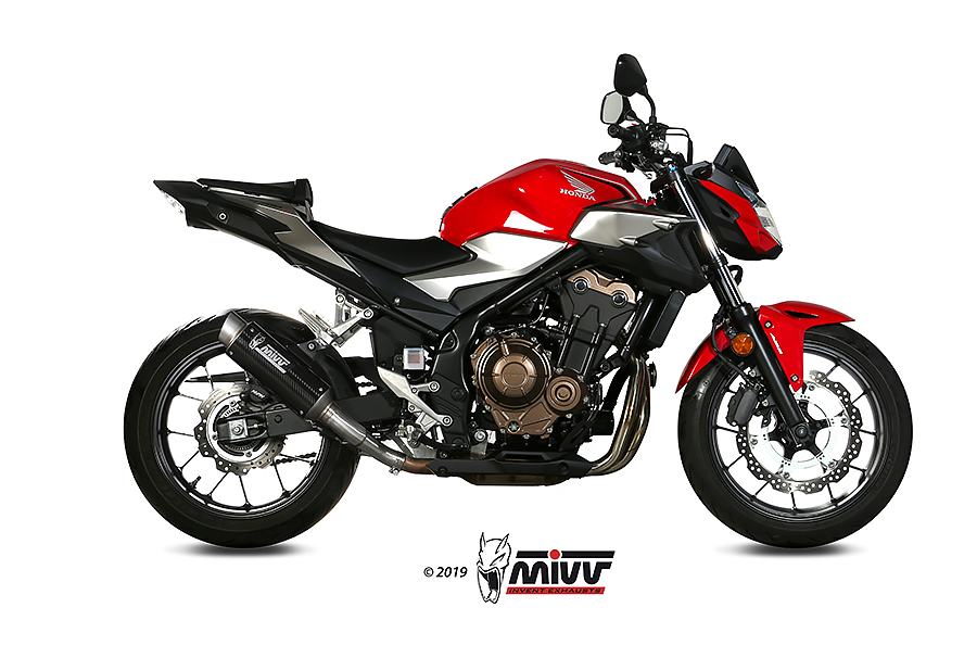 Mivv Slip-On GP Pro carbono Honda CB 500 F 2019-24