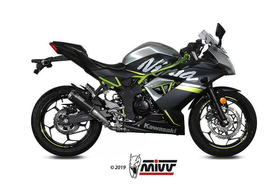 Mivv Slip-On Mk3 black Kawasaki Ninja 125 / Z125 2019-24