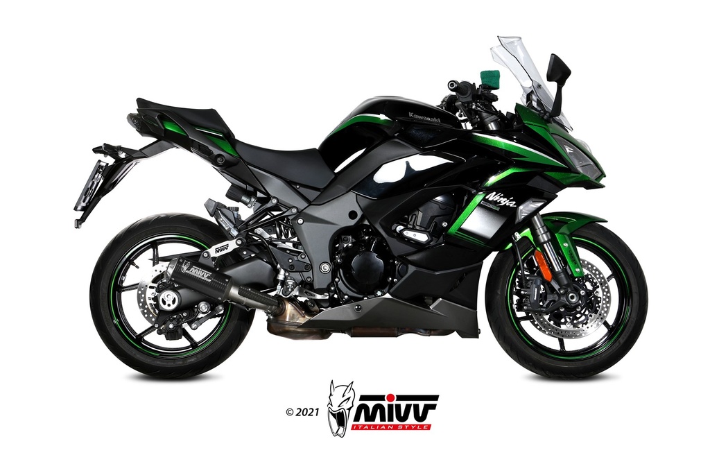 Mivv Slip-On Mk3 carbono Kawasaki Ninja 1000 SX / Tourer 2020-24