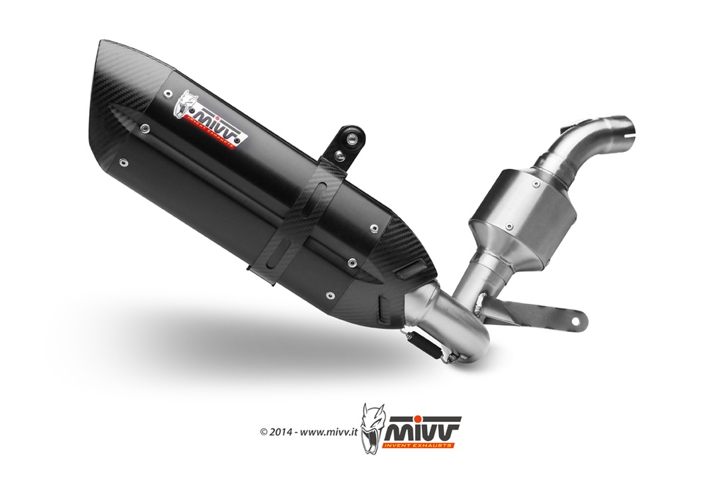 Mivv Full system 1x1 Suono black con tapa carbono KTM 125 Duke 2011-16 / 200 Duke 2012-14