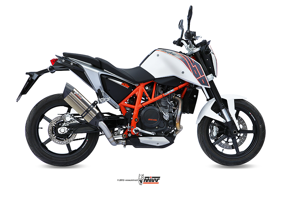 Mivv Slip-On Suono St. Steel con tapa carbono KTM 690 Duke 2012-18