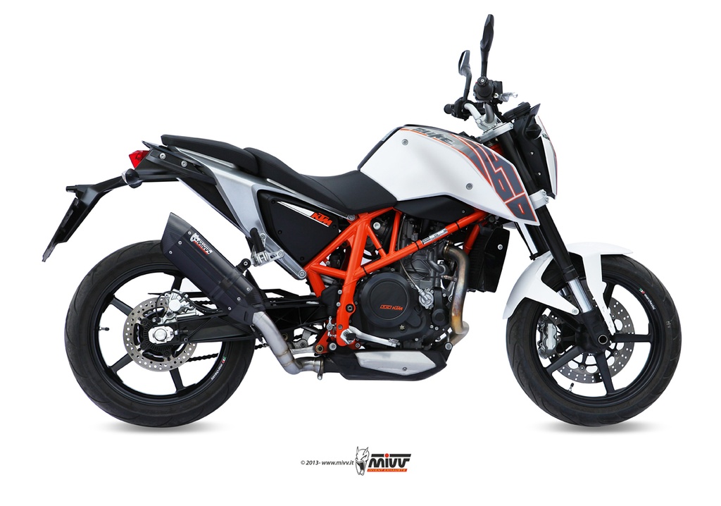 Mivv Slip-On Suono black con tapa carbono KTM 690 Duke 2012-18