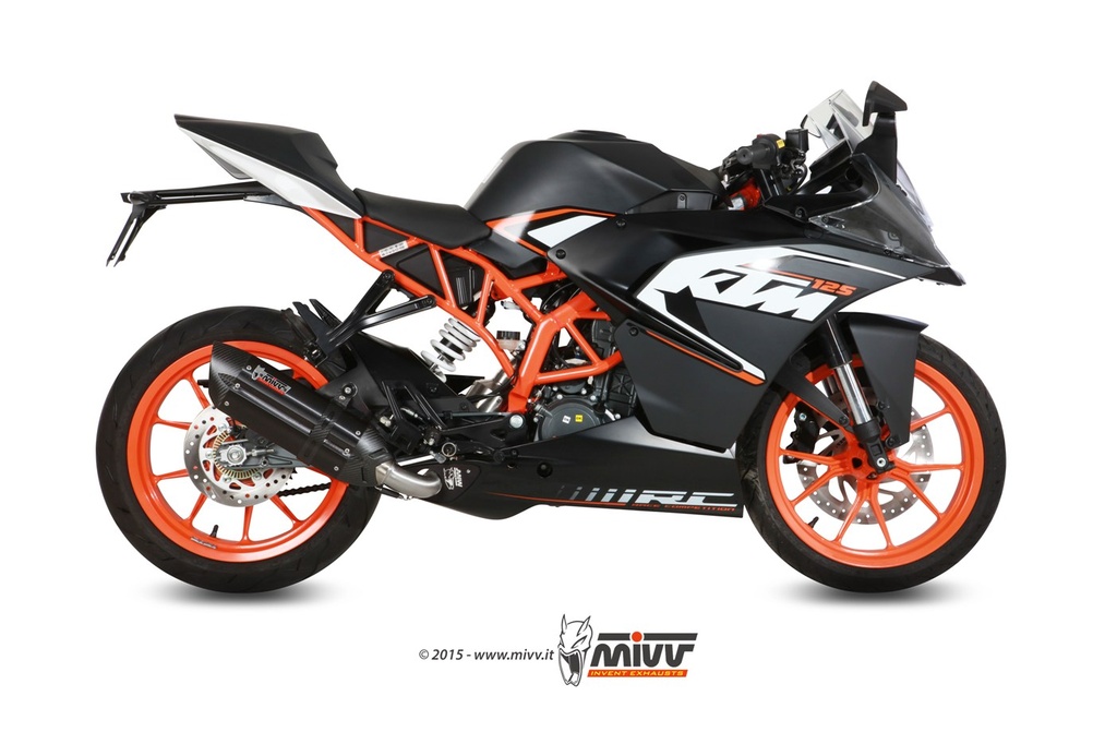 Mivv Full system 1x1 Suono black con tapa carbono KTM RC 125 2014-16