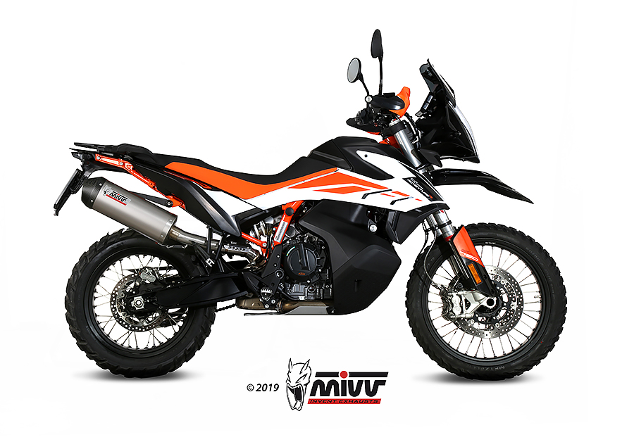 Mivv Slip-On Oval titan con tapa carbono KTM 790 Adventure/R 19-20 / 890 Adventure/R 20-23