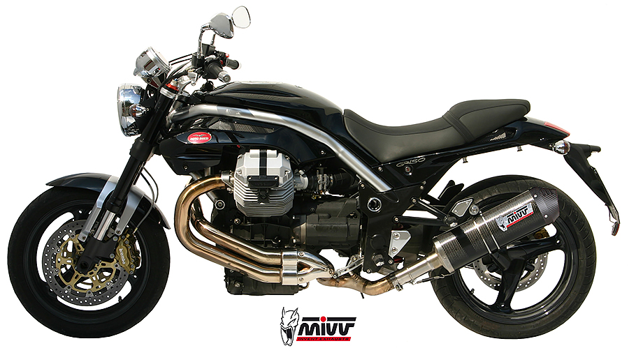 Mivv Slip-On Oval carbono con tapa carbono Moto Guzzi Griso 850 / 1100 06-11 / Griso 1200 07-16