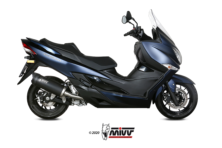 Mivv Slip-On Mover black Suzuki Burgman 400 2017-20