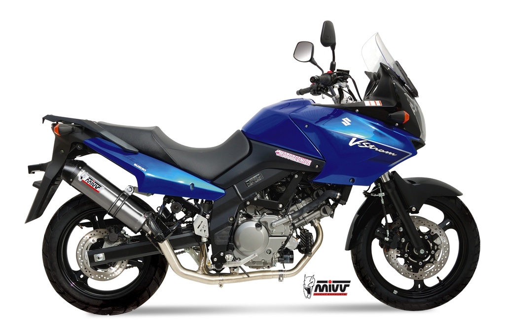 Mivv Full system 2x1 Oval titan con tapa carbono Suzuki DL V-Strom 650 2007-11