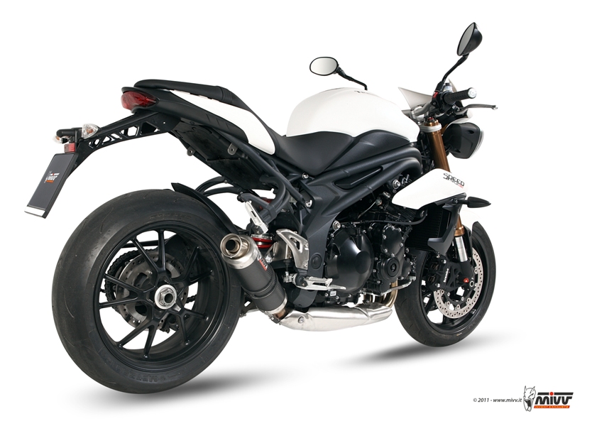 Mivv Slip-On GP carbon Triumph Speed Triple 2011-15