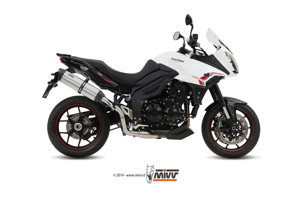 Mivv Slip-On Suono St. Steel con tapa carbono Triumph Tiger 1050 Sport 2013-16