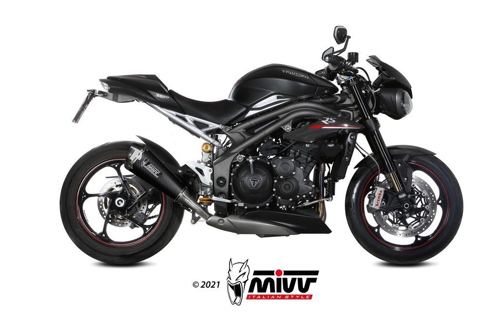 Mivv Slip-On Delta Race black Triumph Speed Triple R / S / RS 2018-20