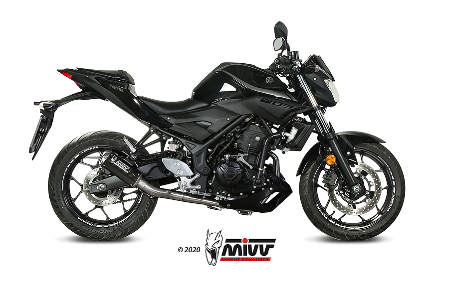 Mivv Full system 2x1 MK3 carbono Yamaha YZF R25 2015-24 / MT-03 2016-23 / R3 2015-24