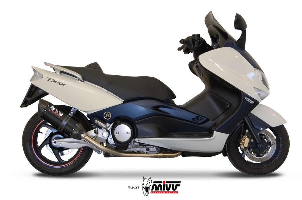 Mivv Full system 2x1 Suono black con tapa carbono Yamaha T-MAX 500 2001-07