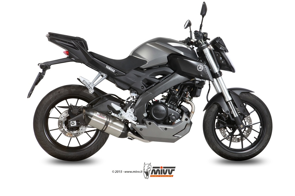 Mivv Full system 1x1 Suono St. Steel con tapa carbono Yamaha MT-125 2015-19 / YZF R125 2014-18