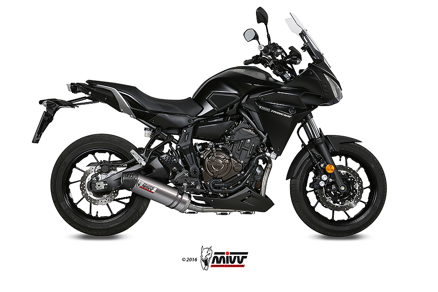 Mivv Full system 2x1 Oval titan con tapa carbono Yamaha Tracer 700 / GT / Tracer 7 2016-24