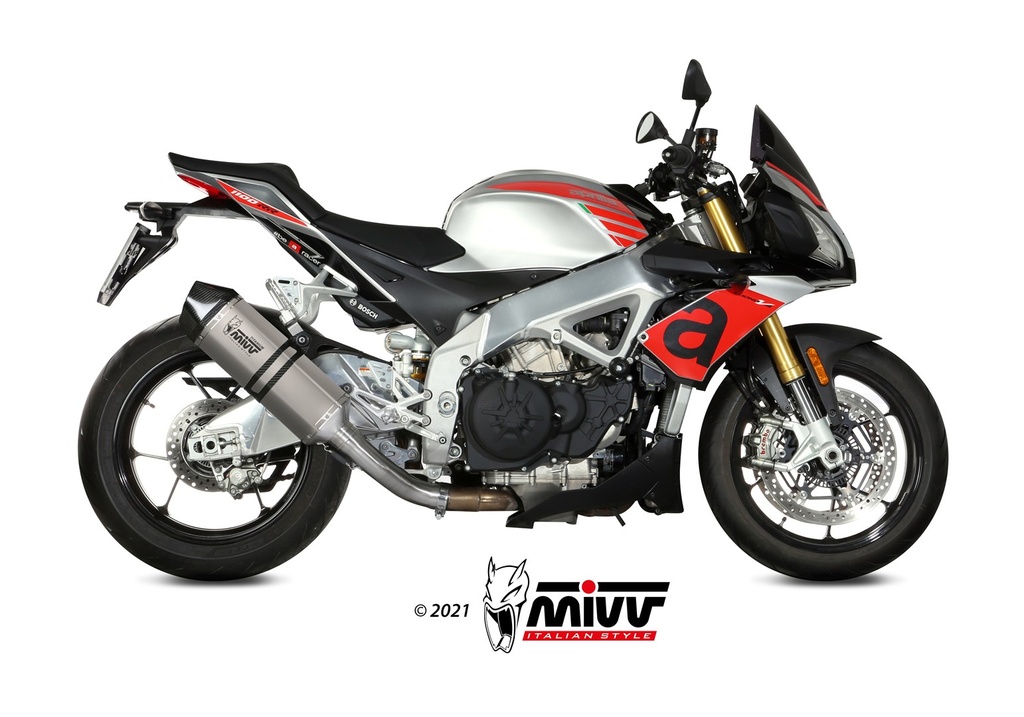 Mivv Slip-On Speed edge titan Aprilia Tuono V4 1100 2018-20