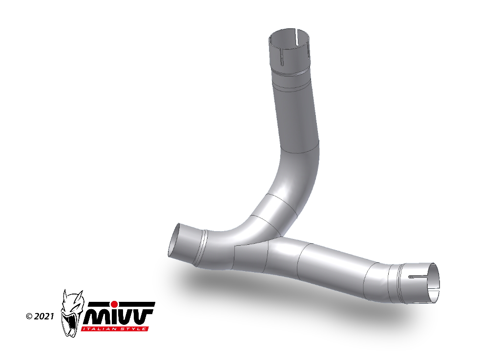 Mivv Tubo no kat (compatible con Silencioso Mivv y Original) Ducati Monster 2021-24