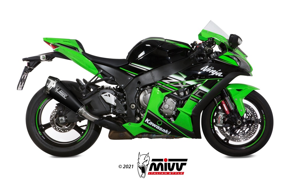 Mivv Slip-On Delta Race carbono Kawasaki ZX-10 R / RR / SE 2016-24