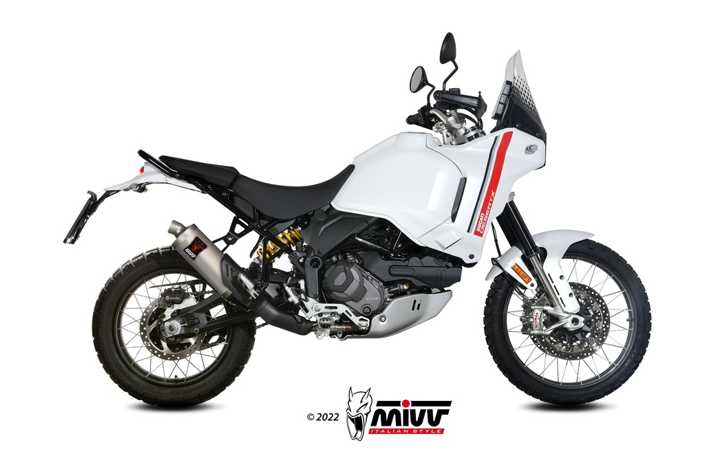 Mivv Slip-On Dakar titanium Ducati Desertx 2022-24