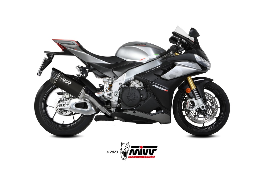 Mivv Slip-On SR-1 black titanium Aprilia RSV4 / Tuono V4 1100 2021-24