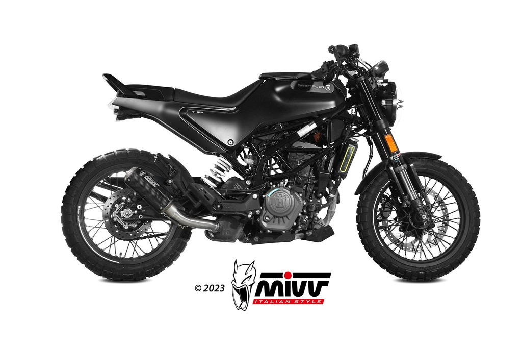 Mivv Slip-On Mk3 carbono Husqvarna Svartpilen 125 2021-23