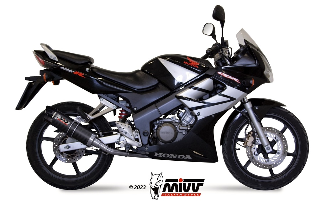 Mivv Full system 1x1 GP carbon con tapa carbono Honda CBR 125 R 2004-10