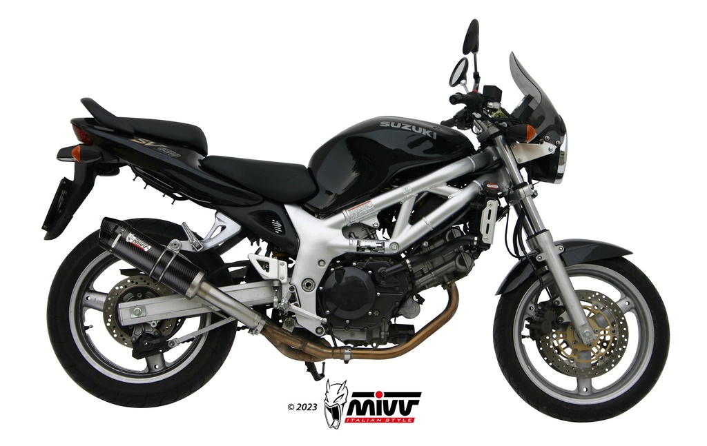 Mivv Slip-On GP carbon con tapa carbono Suzuki SV 650 1999-02