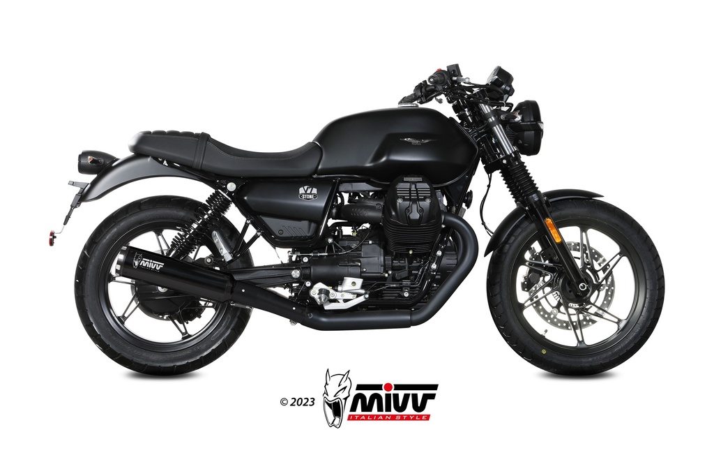 MIVV 2 SLIP-ON HR-1 BLACK MOTO GUZZI V7 STONE 2021-24