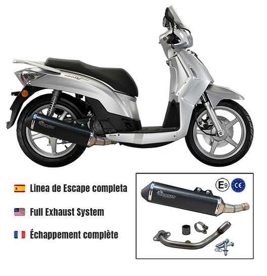 Echappement Racing pour Kymco People S 125-150 (frein à tambour)