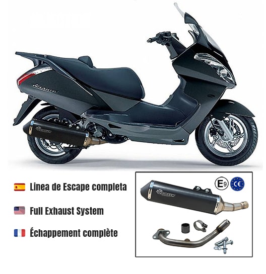 Échappement Racing pour Piaggio X8 125/200 et Aprilia Atlantic 125cc