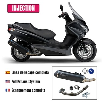 [JC632IESTRACING] Échappement Racing pour Suzuki Burgman 125/150i (2007-13)