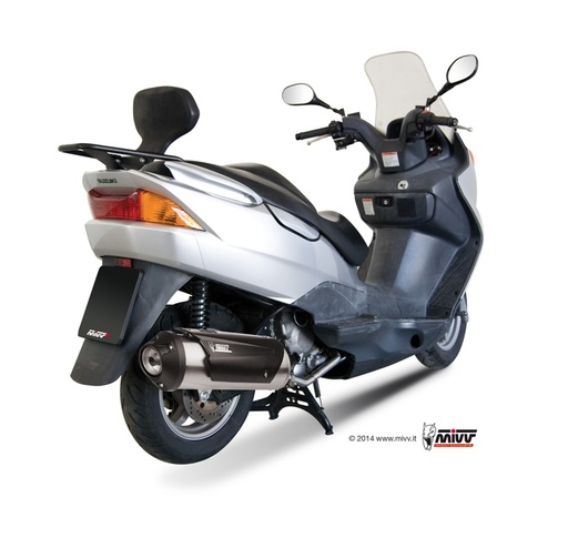 [C.SU.0008.K] Mivv Full system 1x1 Urban St. Steel Suzuki Burgman 125 / Burgman 150 2002-06