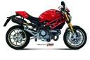 Mivv 2 Slip-On Suono black con tapa carbono Ducati Monster 795 12-14 / 796 10-14 / 1100 08-10