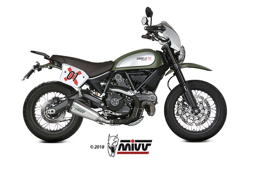 [D.035.LDRX] Mivv Slip-On Delta Race St. Steel Ducati Scrambler 800 2015-20