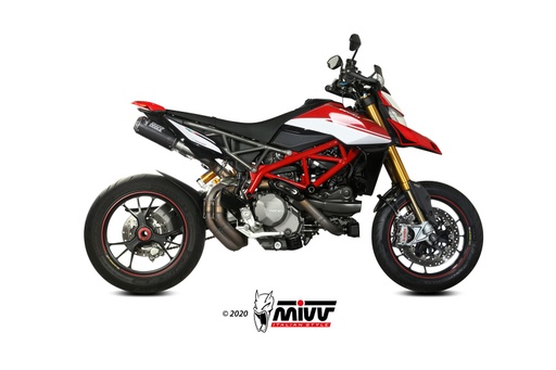 [D.045.LM3C] Mivv 2 Slip-On Mk3 carbono Ducati Hypermotard 950 / SP / RVE 2019-22